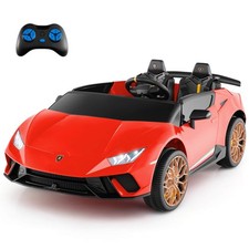 4WD 2-Seater Ride on Car, Licensed Lamborghini Kids Vehicles w/ Remote Control