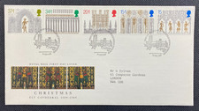 1989 UK Christmas - Ely Cathedral 1189-1989 Royal Mail FDC Cover + Insert
