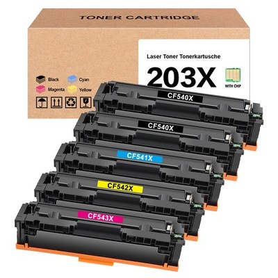 1-5x Toner für HP 203A CF540X Color Laserjet Pro M254nw M281fdw  MFP M254dn 203X