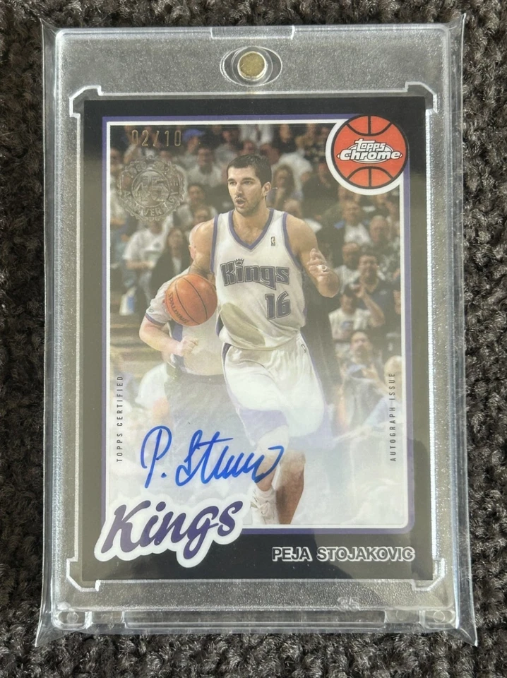 2025/26 Topps Chrome Basketball Black Mojo Peja Stojakovic On Card Auto 2/10 - Image 3 of 4