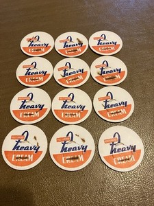 Lot of 12 Heavy Cream Milk Caps 1 3/8 Diam 