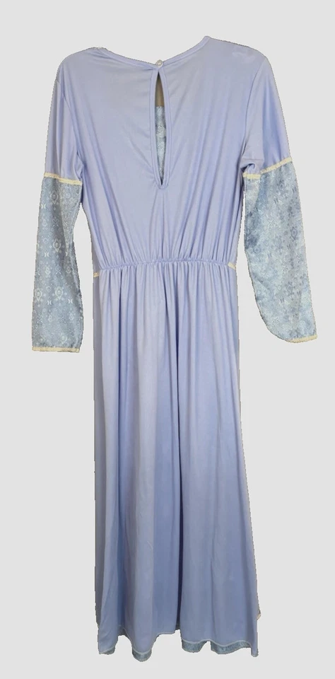 Vestido Rubie's Azul Manga Larga Borde Plateado Renacimiento Medieval #8 Túnica Talla Única Foto 2 de 3