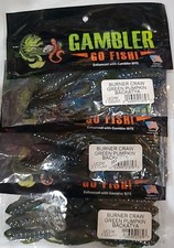 NOS Gambler Burner Craw Green Pumpkin Backatya 7 Count Ea -3 Packs - 21 Total