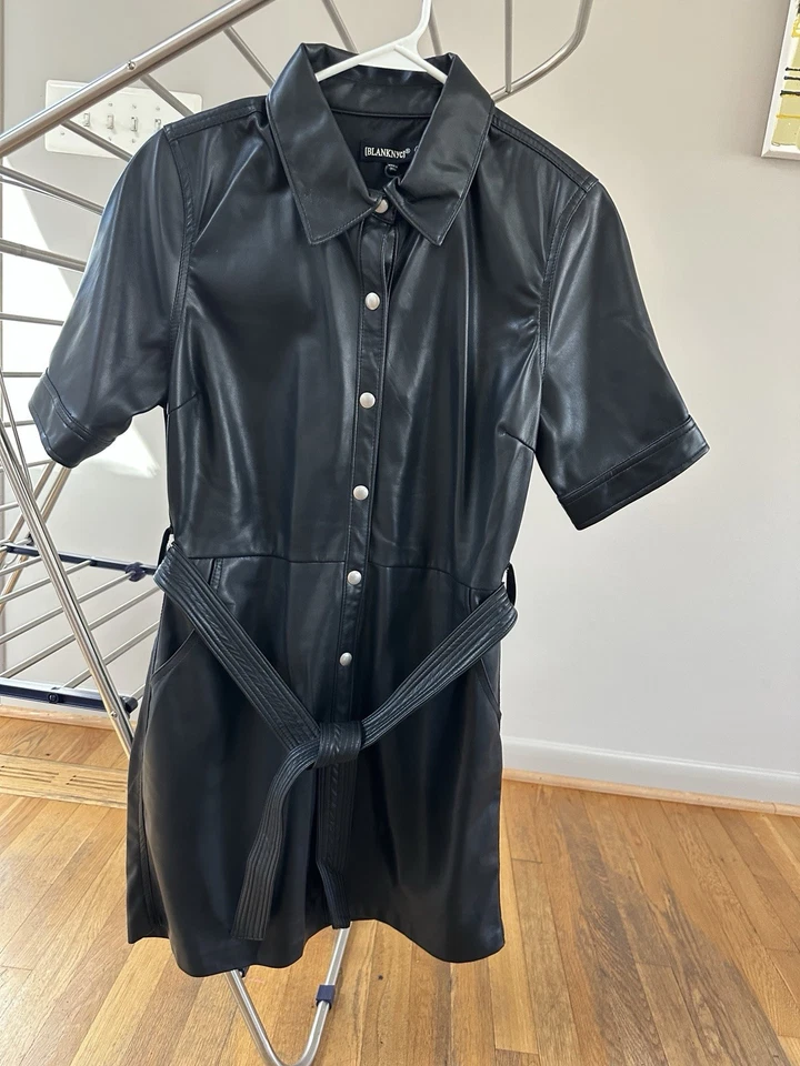 BLANKNYC Women’s Faux Leather Suspicious Mind Dress, Size Medium, New With Tags - Image 2 of 3