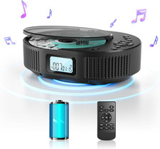 CD Player Portable, Upgraded 2 in 1 Portable CD Player Bluetooth Speaker, Rec