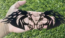 Stallion Emblem Badges Glossy Black 2 BADGES  Angry Aggressive Horse Fender New