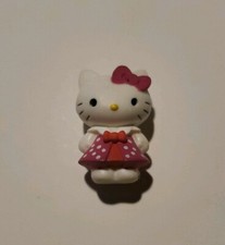 Rare Vintage Sanrio Original Hello Kitty Mini Figure Charm Polka Dot Dress
