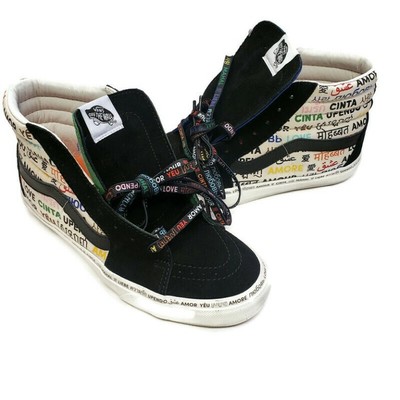 Vans OFF THE WALL Skateboard Shoes Size Mens 8.5 Womens 10 LOVE AMOR 721545