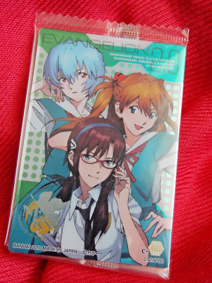 SEALED EVANGELION REI ASUKA & MARI FOIL HOLO PLASTIKKARTE C-05 ANIME   UK