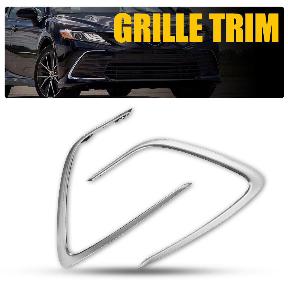 For 2021-2022 Toyota Camry LE XLE Front Painted Chrome Grille Trim Molding I