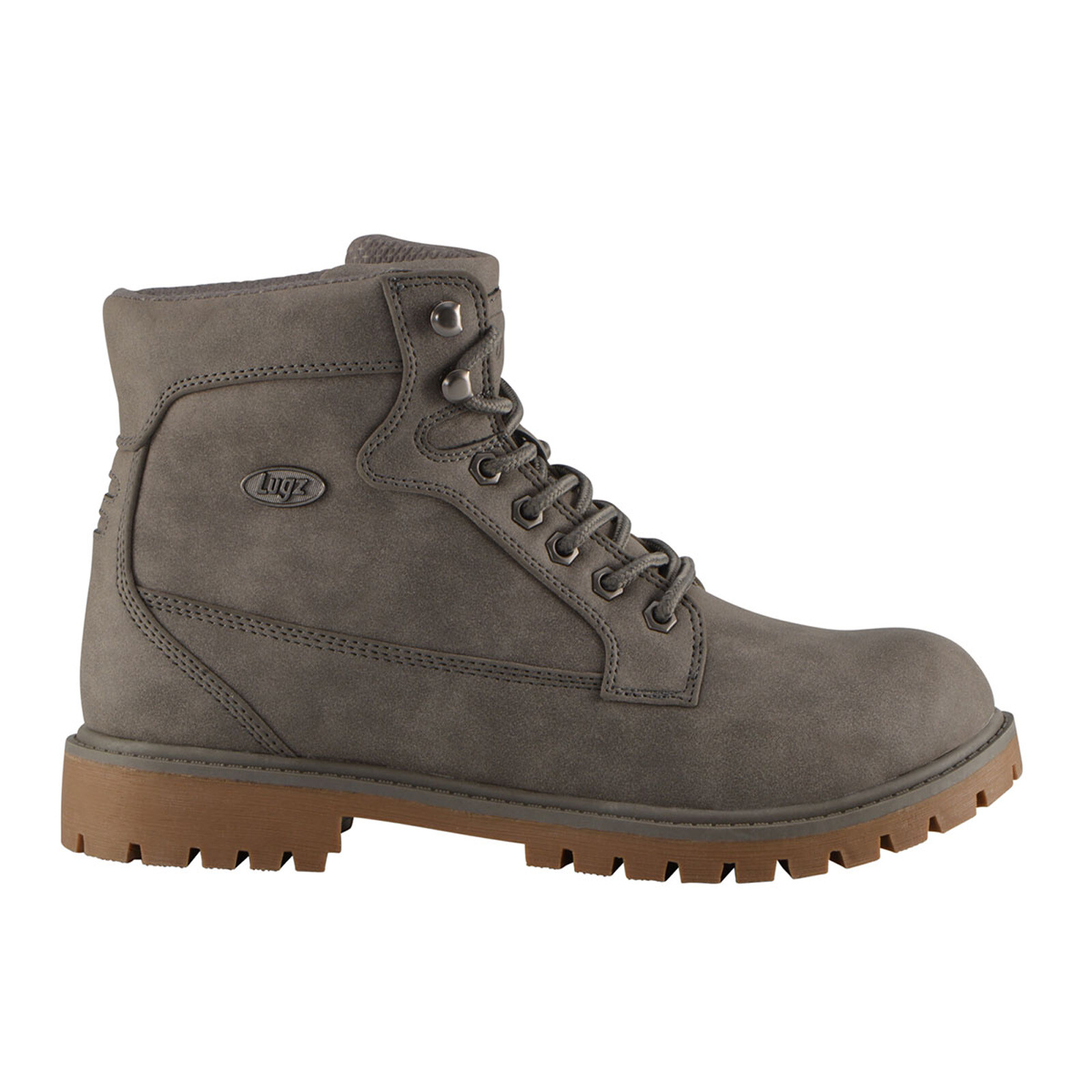 Мужские повседневные ботинки Lugz Mantle HI MMANTLHD-0823 из серой кожи на шнуровке 95 9790₽