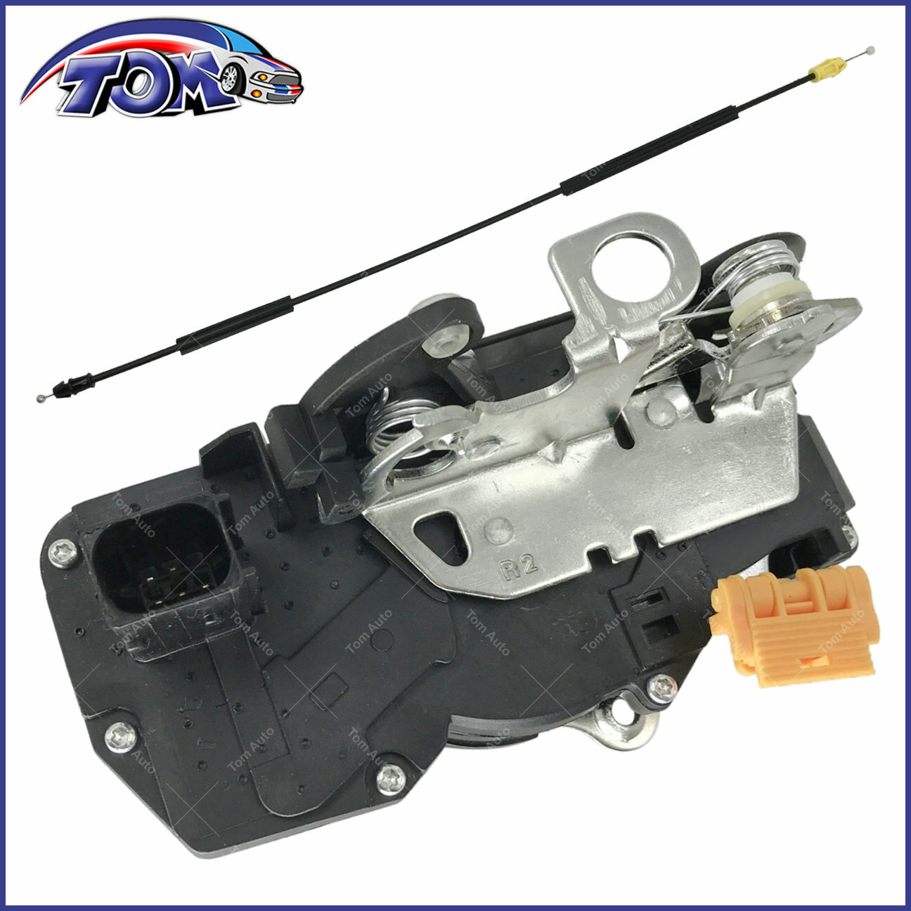 Door Lock Actuator Motor W/ Door Latch Cable Rear Right For Cadillac