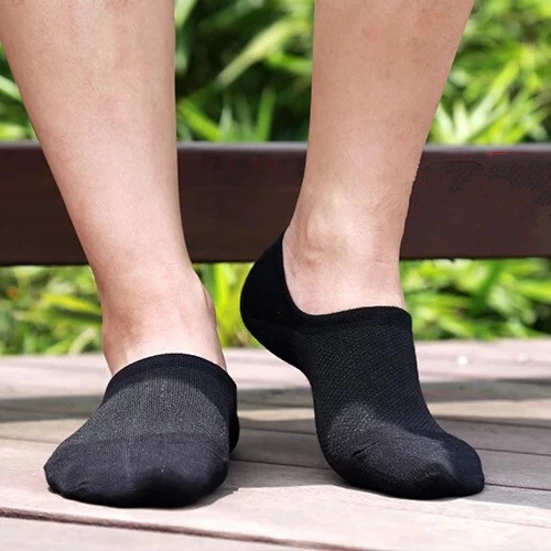 5/10 Pack Men/Women Bamboo Socks No Show Ankle LowCut Sport Nonslip 7-11 10-13 - Image 2 of 4