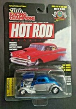 1997 Racing Champions Hot Rod Mag 69 '34 Ford Coupe Blue / Silver 1:54 HW1