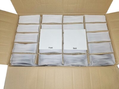 2000-Pak White Paper CD/DVD Sleeves, NO Window and NO Flap!  100gram weight