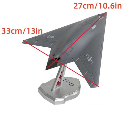 1 pz scala 1/45 lega pressofusa cinese G-11 stealth UAV modello aereo giocattolo regalo - Foto 21 di 21