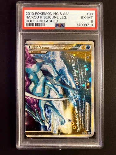 PSA 6 Raikou & Suicune LEGEND 93/95 Unleashed 2010 EX-MINT