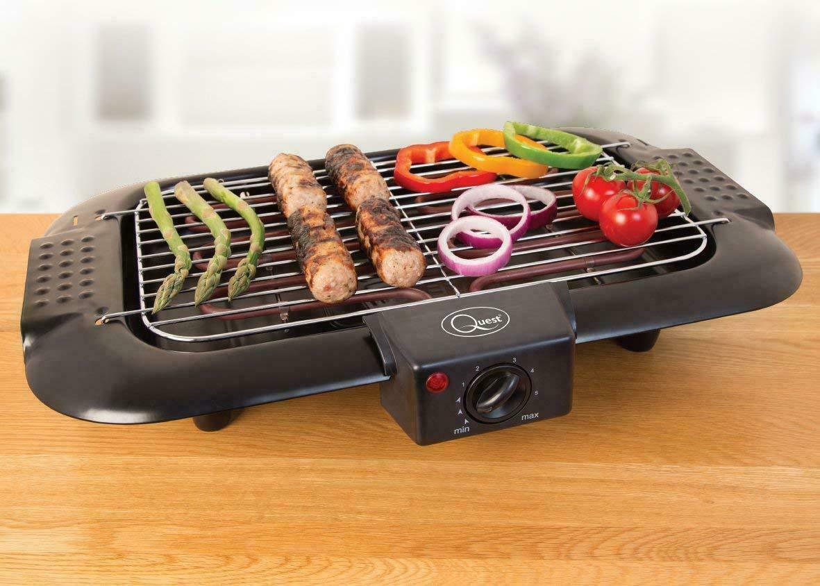 Electric Table Top Grill BBQ Barbecue Garden Camping Indoor Smoke Free