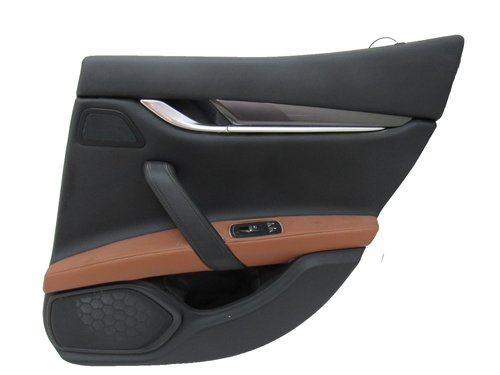 2018 MASERATI GHIBLI RR Door Trim Panel PASSENGER REAR BLACK & TAN OEM - Picture 1 of 8