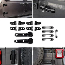 Door Hinge & Tailgate Hinge & Door Handle Cover Trim for Jeep Wrangler JL 2018+