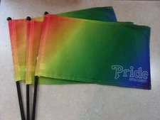 Lot of 3 Bud Light Rainbow Pride Flag Promotional