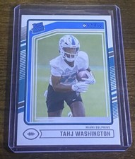 Tahj Washington 2024 Panini Donruss Rated Rookie RC #346 Miami Dolphins
