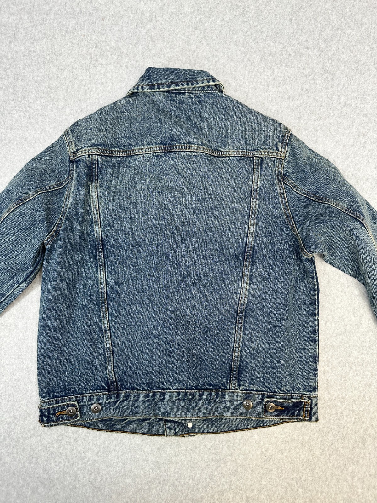 LAZER Trucker Denim Jacket Mens Size Small Medium Wash Classic Style NWT