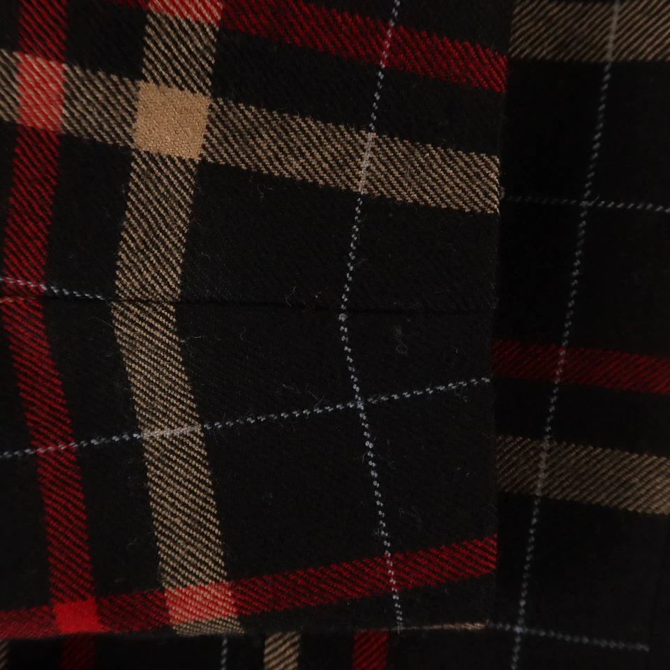 Chaqueta Pendleton 4 Abrigo Deportivo Blazer Lana Tartán Cuadros Negro Rojo Beige De Colección Foto 4 de 4