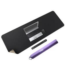 Cork & PU Leather Desk Mat 51"×19.6" Computer Desk Mat Keyboard Mouse Pad Off...