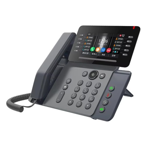 4.3 Inch Wifi IP Phone 6 Party Conference Call VoIP Phones with 20 Sip Line