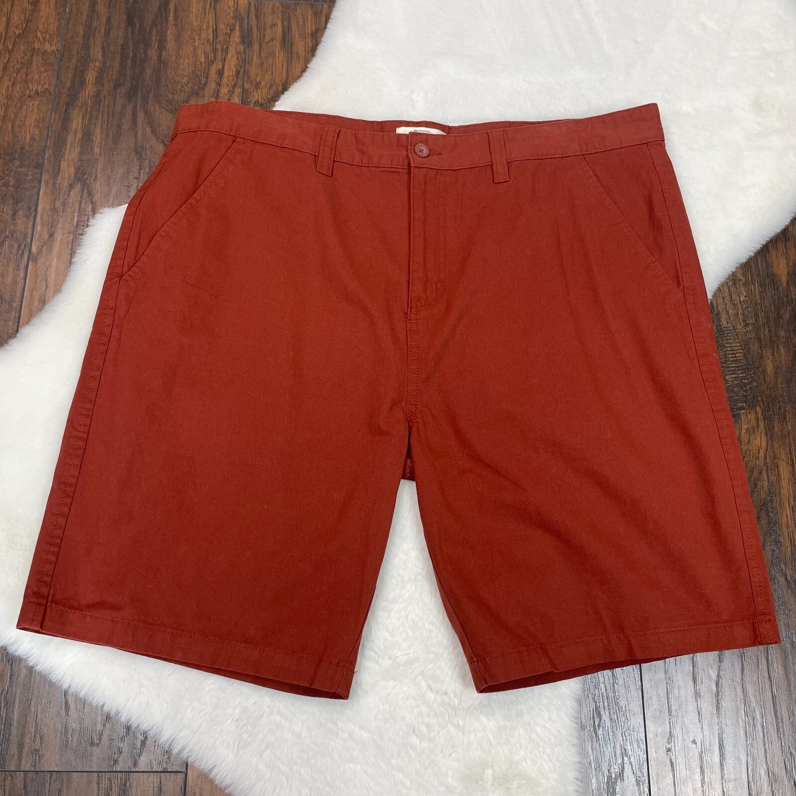 Mountain Warehouse Shorts 38 Take a Break Chino Burnt Orange Cotton Men's NWT