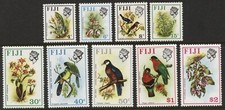 FIJI 1976 issue Birds & Flowers SG508 - SG520 (all 9 stamps) MM to LMM   #M008