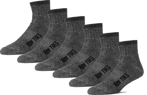 Men's 80% Wool Ankle Socks 6 Pairs All Seasons Winter Cushioned Hiking - Picture 8 of 11