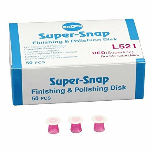 SHOFU DENTAL SHOFU L521 SUPER-SNAP SUPERPOLISHING SUPERFINE RED DISC 50/PK SAFE SIDE DOWN