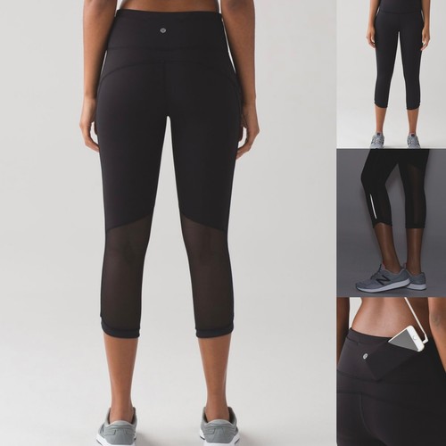 Lululemon Hit It 21' Crop Black Wm 6 