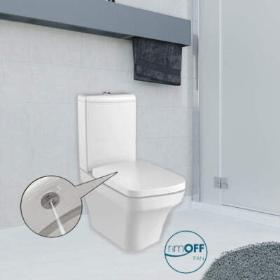 Lima RANDLOSES geschlossenes Paar kombiniertes Bidet WC mit Softclose Sitz