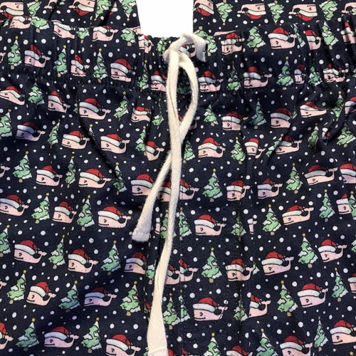 Vineyard Vines Christmas Tree Whale Holiday Pajama Pants Size Youth XL 18 Navy - Picture 2 of 4