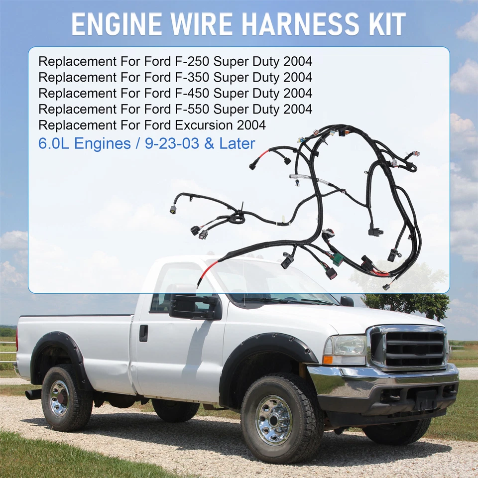 Wiring Harness For 2004 Ford F-250 F-350 F-450 F-550 Super Duty 4C3Z-12B637-AA - Image 2 of 4