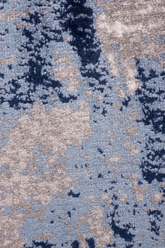 Moderne kleine große Wohnzimmer Schlafzimmer Teppich Teppich Marineblau Schwarz Silber Läufer Teppiche - Bild 15 von 16