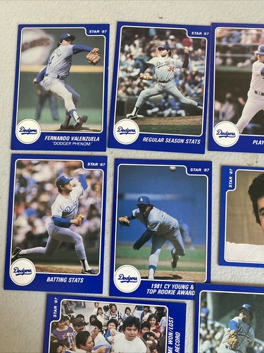 1987 STAR COMPANY BASEBALL - FERNANDO VALENZUELA - SET OF 13 - DODGERS complete - Picture 2 of 6