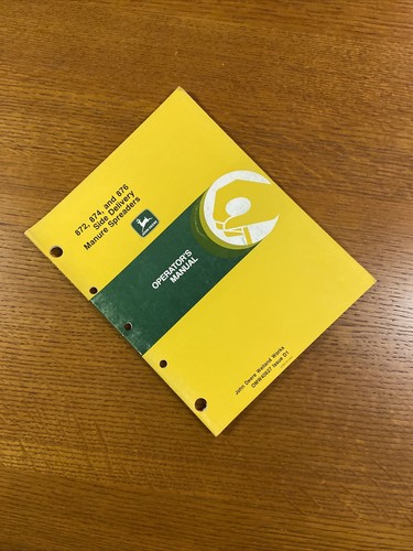 John Deere 872.874.876 Manuale Operatore Spandiconcime Consegna Laterale OMW40627 - Foto 13 di 13