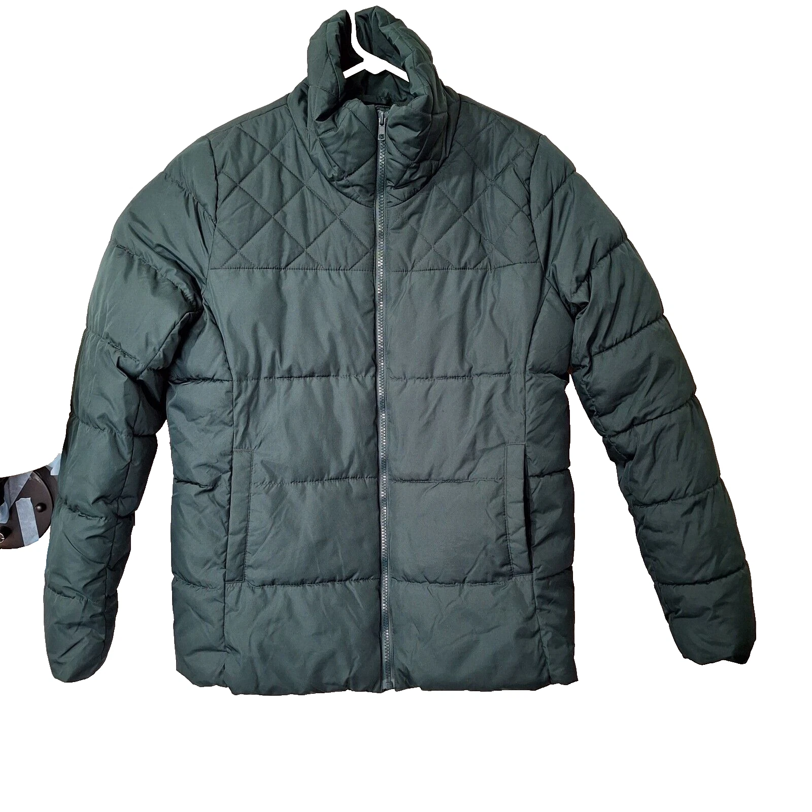 Old Navy Puffer Jacket Coat Unisex Men's Women's Med Fleece Lined Green