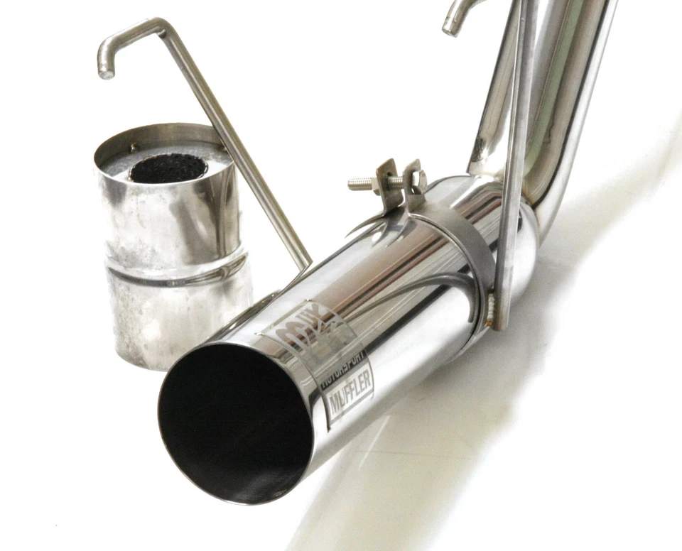 M2 HORNET HONDA CIVIC SPORT EP2 EP1 90MM TIP EXHAUST BACK BOX + BUNG 2.5" Y2951 - Image 2 of 4