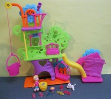Polly Pocket 4" Doll Wall Party Treehouse HOUSE Playset-Suction cup Stick Play