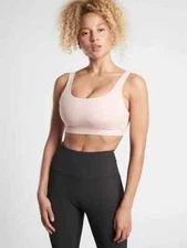 Athleta Exhale Comfort Straps Sports Pink Bra A-C Women's SMALL