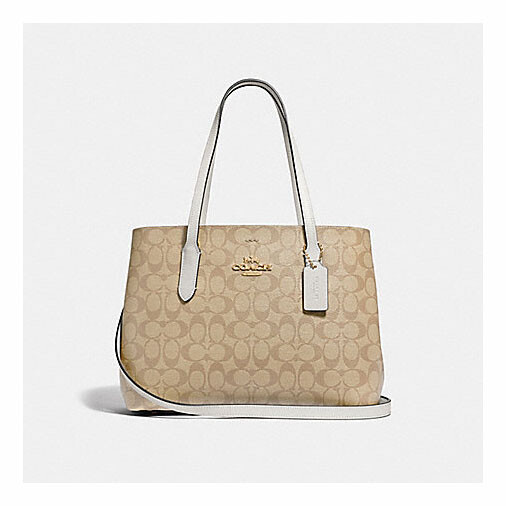 coach mini avenue carryall in signature canvas
