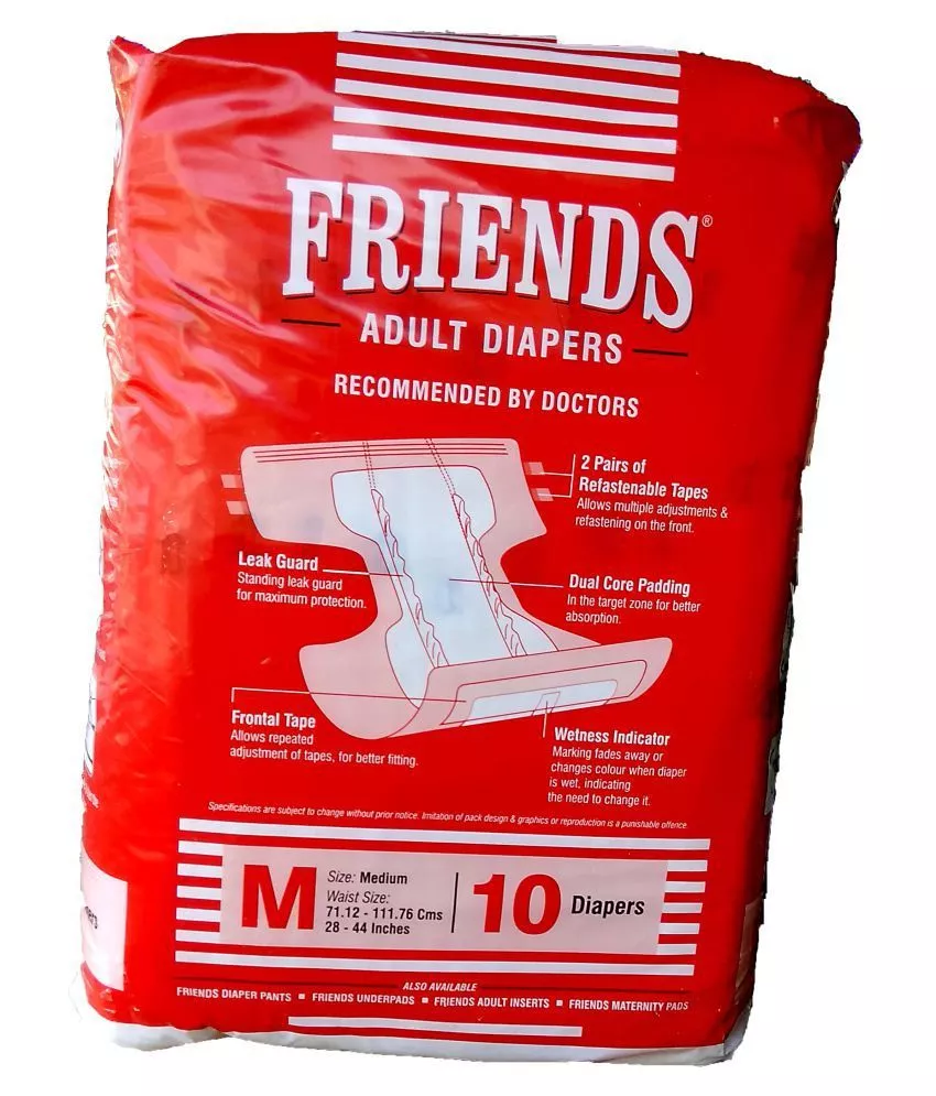 Buy Friends Overnight Adult Diapers Pants Style L-XL, 10 pcs Online at Best  Prices | Wellness Forever