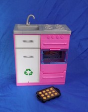 Barbie Dreamhouse Kitchen Stove Oven  Sink w/ Lights Sounds Playset 2018