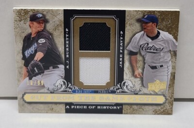BURNETT - PEAVY 2008 Upper Deck Cut from Same Cloth GOLD /99 ~ BLUE JAYS  PADRES