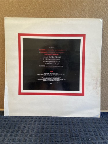 Eurythmics Sexcrime (Nineteen Eighty • Four) 12" Single / Virgin Records UK NM - Picture 2 of 6